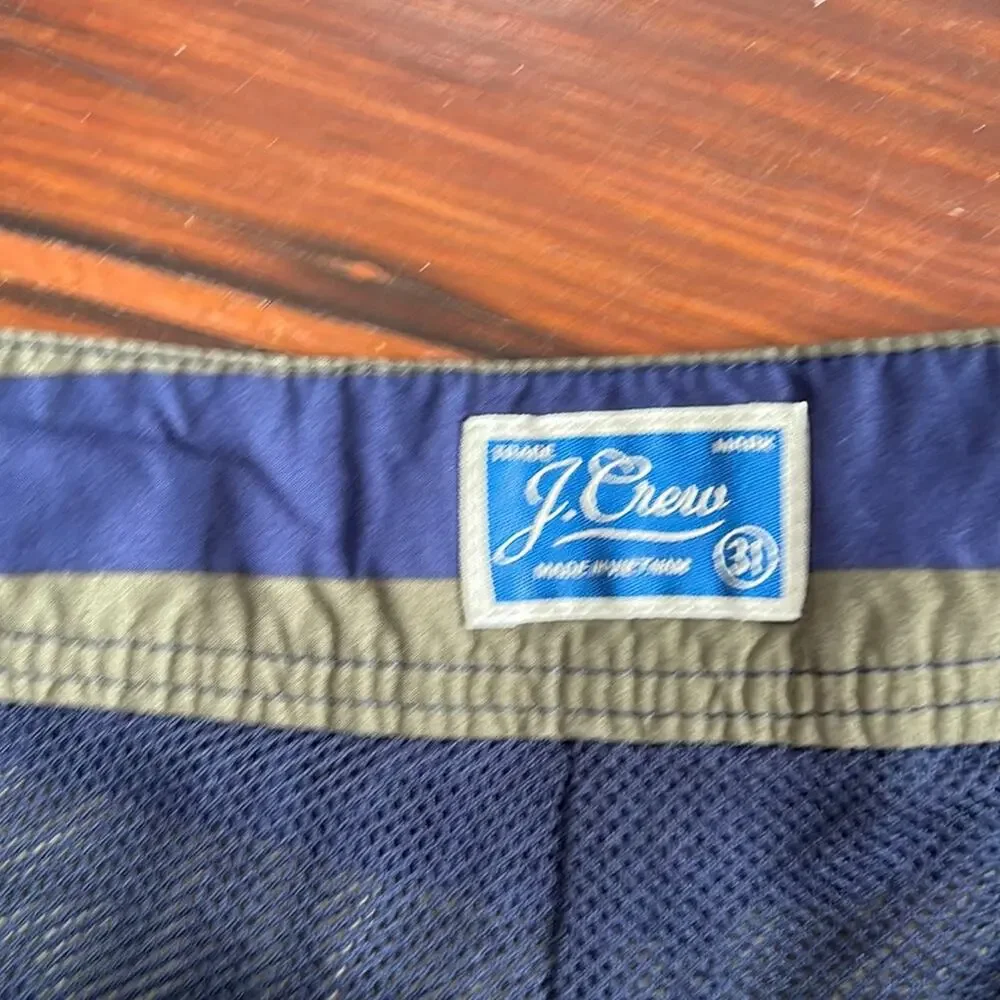 J. Crew unlined patterned pocket cargo swimsuit sz 31